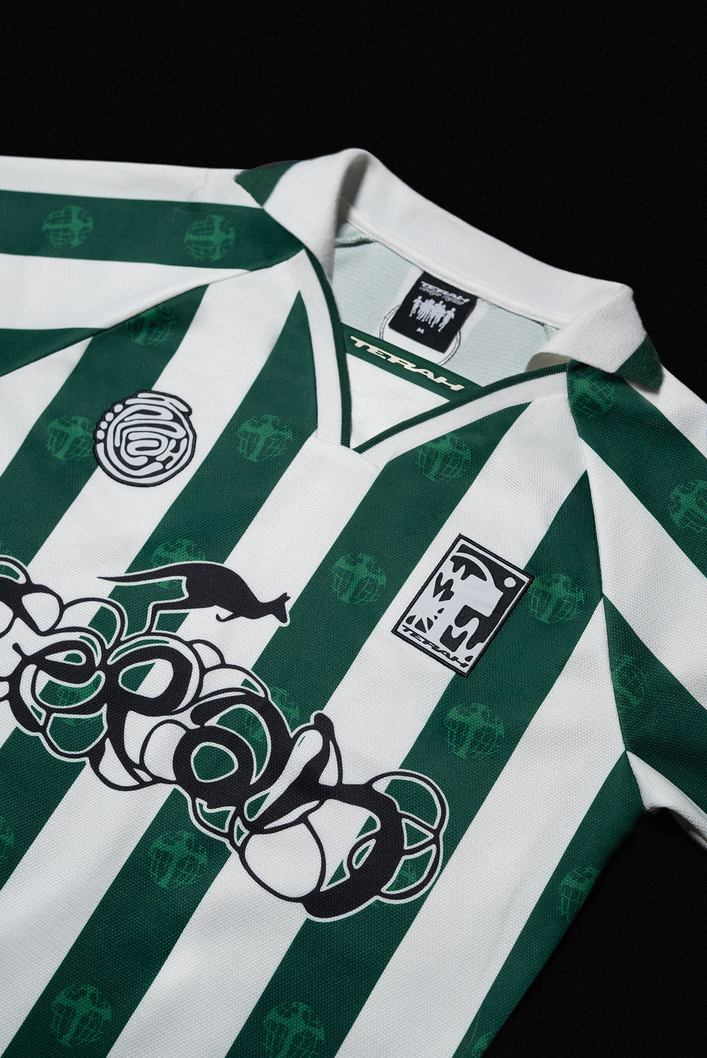 GREEN GLOBE PINSTRIPE JERSEY