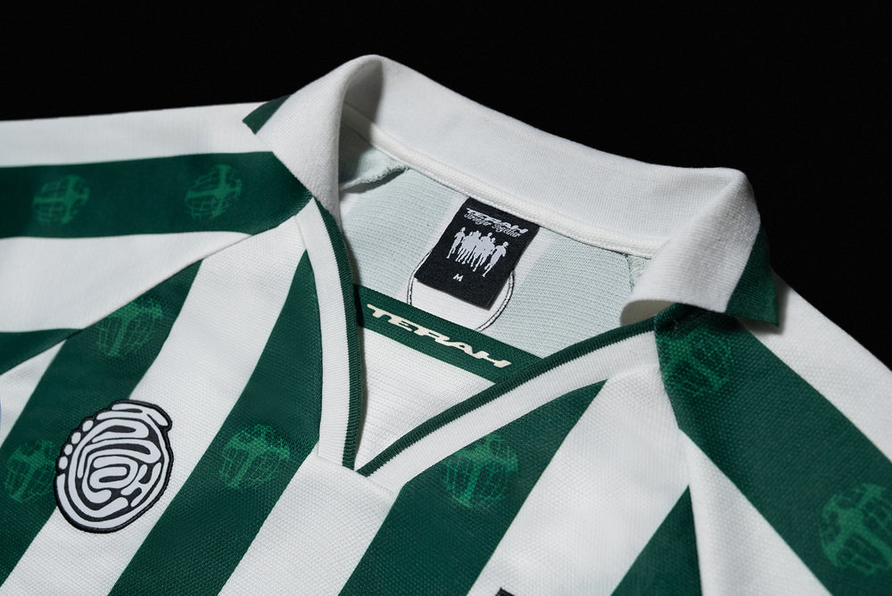 GREEN GLOBE PINSTRIPE JERSEY