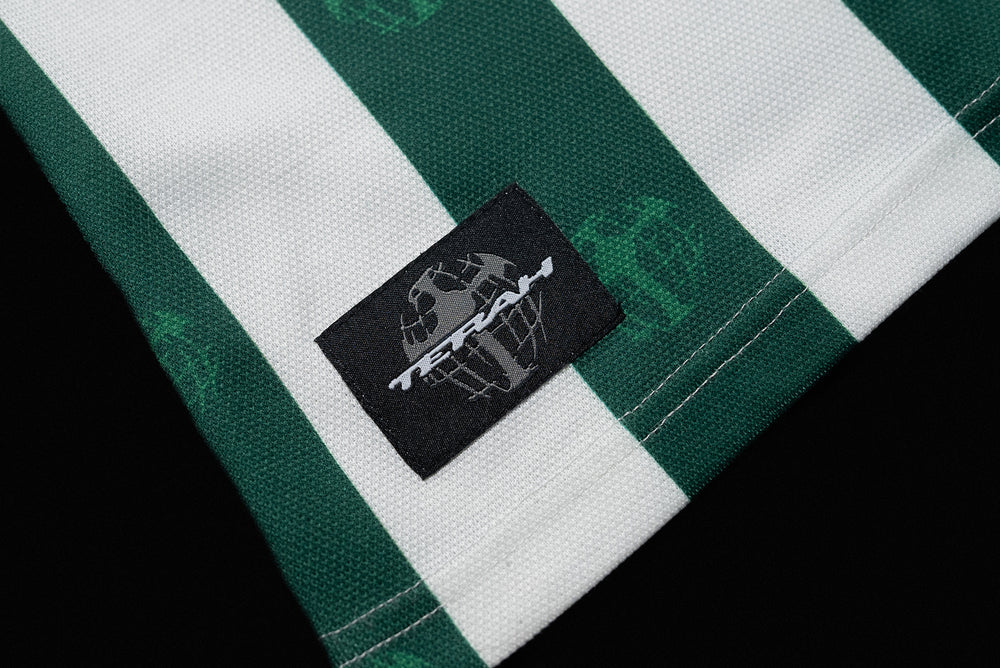 GREEN GLOBE PINSTRIPE JERSEY