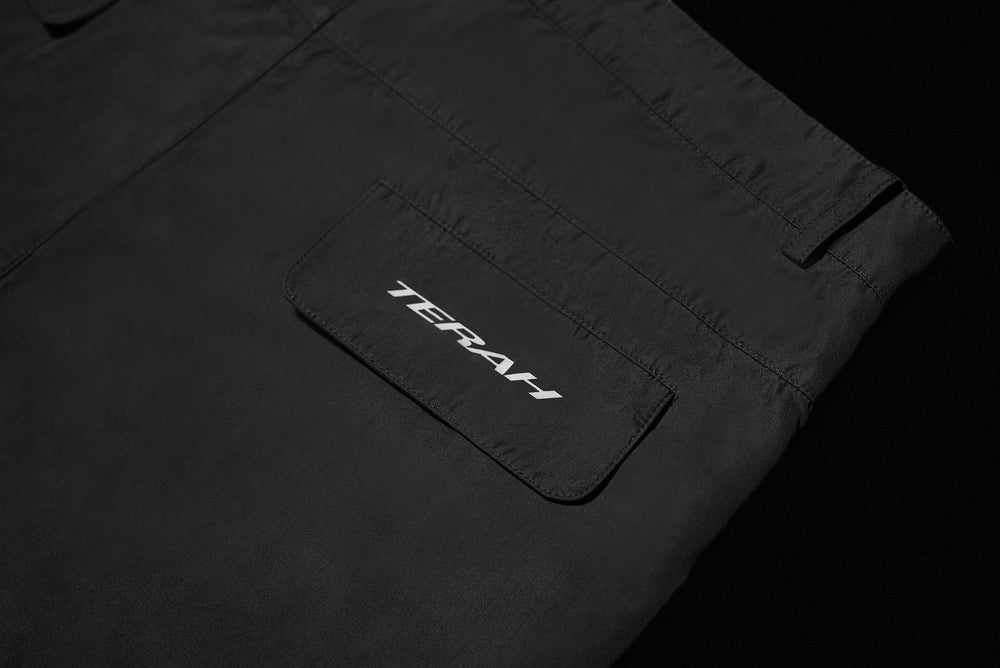 BLACK 2 WAY ZIP CARGOS (PRE-ORDER)