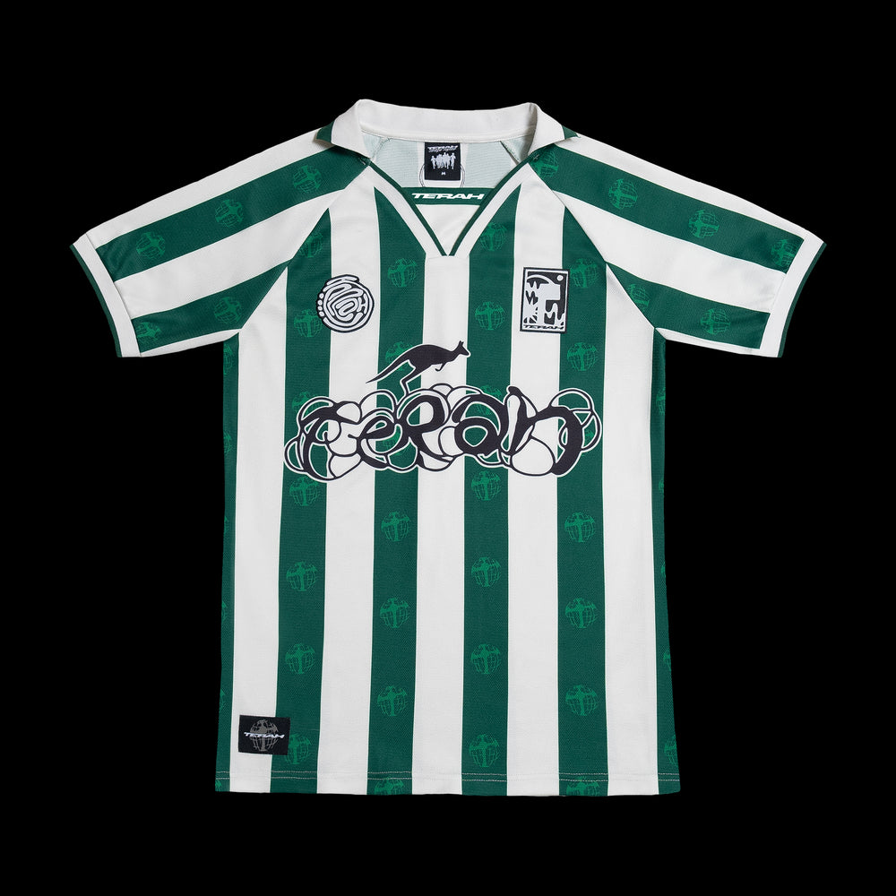 GREEN GLOBE PINSTRIPE JERSEY